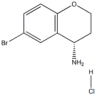 (4R)-6-溴-3,4-二氢-2H-1-苯并吡喃-4-胺盐酸盐 结构式