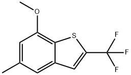 7-methoxy-5-methyl-2-(trifluoromethyl)benzo[b]thiophene 结构式