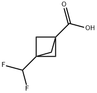 3-(二氟甲基)双环[1.1.1]戊烷-1-羧酸 结构式