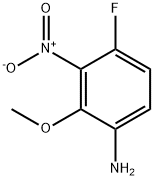 4-氟-2-甲氧基-3-硝基苯胺 结构式