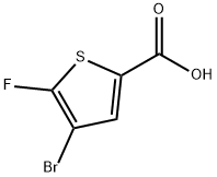 4-溴-5-氟噻吩-2-羧酸 结构式