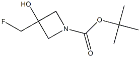 3-(氟甲基)-3-羟基氮杂环丁烷-1-羧酸叔丁酯 结构式