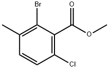 2-溴-6-氯-3-甲基苯甲酸甲酯 结构式