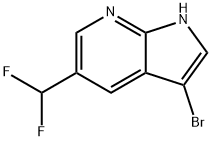 3-溴-5-(二氟甲基)-7-氮杂吲哚 结构式