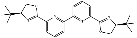 6,6'-双((S)-4-(叔丁基)-4,5-二氢噁唑-2-基)-2,2'-联吡啶 结构式