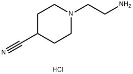 1-(2-AMINOETHYL)PIPERIDINE-4-CARBONITRILE DIHYDROCHLORIDE 结构式