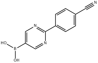 (2-(4-cyanophenyl)pyrimidin-5-yl)boronic acid 结构式