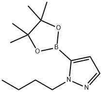 1-丁基-5-(4,4,5,5-四甲基-1,3,2-二氧硼杂环戊烷-2-基)-1H-吡唑 结构式