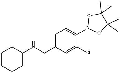 N-(3-氯-4-(4,4,5,5-四甲基-1,3,2-二氧硼杂环戊烷-2-基)苯基)环己胺 结构式