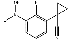 3-(1-氰基环丙基)-2-氟苯基硼酸 结构式