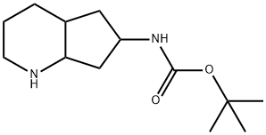 叔丁基(八氢-1H-环戊二烯并[B]吡啶-6-基)氨基甲酸酯 结构式