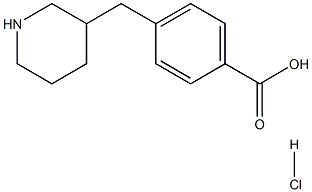 Benzoic acid, 4-(3-piperidinylmethyl)-, hydrochloride 结构式