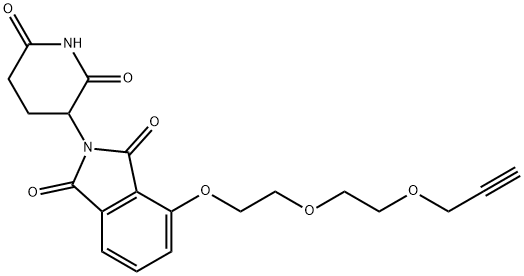 2-(2,6-Dioxo-3-piperidinyl)-4-[2-[2-(2-propyn-1-yloxy)oxy]ethoxy]-1H-isoindole-1,3(2H)dione 结构式