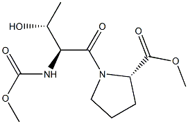 N-(甲氧羰基)-O-甲基-L-苏氨酰-L-脯氨酸 结构式