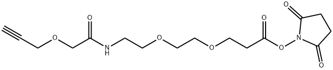 PROPARGYL-O-C1-AMIDO-PEG2-C2-NHS ESTER 结构式