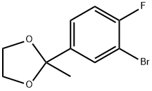 3-溴-4-氟苯乙酮缩乙二醇 结构式