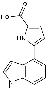 5-(1H-Indol-4-yl)-1H-pyrrole-2-carboxylic acid 结构式