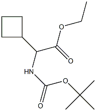 ethyl 2-((tert-butoxycarbonyl)amino)-2-cyclobutylacetate 结构式
