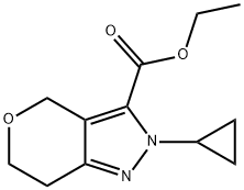 Pyrano[4,3-c]pyrazole-3-carboxylic acid, 2-
cyclopropyl-2,4,6,7-tetrahydro-, ethyl ester 结构式