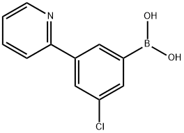 3-(Pyridin-2-yl)-5-chlorophenylboronic acid 结构式