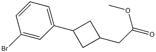 methyl 2-(3-(3-bromophenyl)cyclobutyl)acetate 结构式