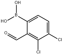 3,4-Dichloro-2-formylphenylboronic acid 结构式