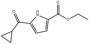 ethyl 5-(cyclopropanecarbonyl)-1H-pyrrole-2-carboxylate 结构式