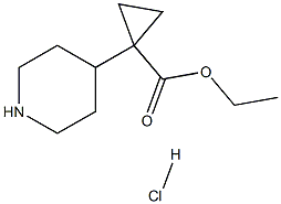 ethyl 1-(piperidin-4-yl)cyclopropane-1-carboxylate hydrochloride 结构式