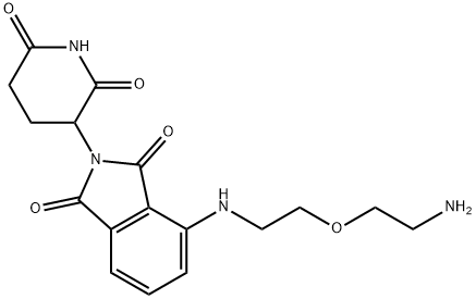 4-((2-(2-氨基乙氧基)乙基)氨基)-2-(2,6-二氧代-哌啶-3-基)异吲哚-1,3-二酮 结构式