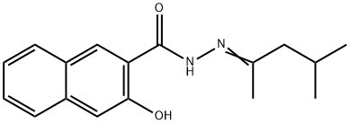 N-(1,3-二甲基丁烯)-3-羟基-2-萘并肼 结构式