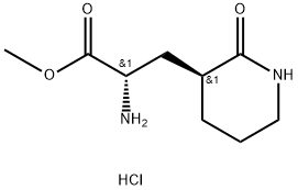 methyl (S)-2-amino-3-((S)-2-oxopiperidin-3-yl)propanoate hydrochloride 结构式