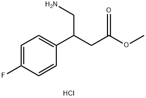 4-Amino-3-(4-fluorophenyl)butyric acid methyl ester hydrochloride 结构式