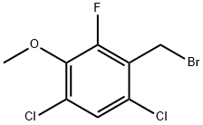 4,6-Dichloro-2-fluoro-3-methoxybenzyl bromide 结构式