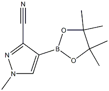 1-methyl-4-(4,4,5,5-tetramethyl-1,3,2-dioxaborolan-2-yl)-1H-pyrazole-3-carbonitrile 结构式