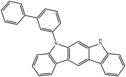 吲哚并[2,3-B]咔唑,5- [1,1'-联苯] -3-基-5,7-二氢 结构式