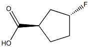 (1R,3R)-3-氟代环戊烷-1-羧酸 结构式