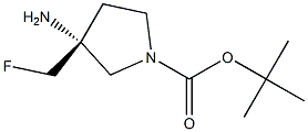 (R)-1-BOC-3-氨基-3-(氟甲基)吡咯烷 结构式