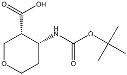 (3R,4R)-4-(TERT-BUTOXYCARBONYLAMINO)TETRAHYDROPYRAN-3-CARBOXYLIC ACID 结构式