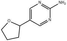 5-(tetrahydrofuran-2-yl)pyrimidin-2-amine 结构式