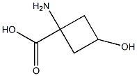 (1r,3r)-1-amino-3-hydroxycyclobutane-1-carboxylic acid 结构式