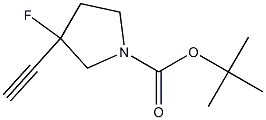 3-乙炔基-3-氟吡咯烷-1-羧酸叔丁基酯 结构式