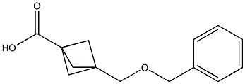3-((苄氧基)甲基)双环[1.1.1]戊烷-1-羧酸 结构式
