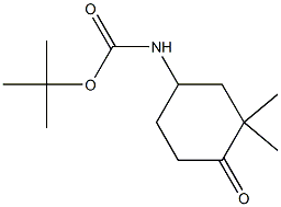 4-(BOC-氨基)-2,2-二甲基环己酮 结构式