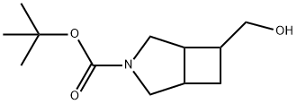 6-(羟甲基)-3-氮杂双环[3.2.0]庚烷-3-羧酸叔丁酯 结构式