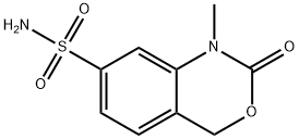 1-Methyl-2-oxo-1,4-dihydro-2H-benzo[d][1,3]oxazine-7-sulfonic acid amide 结构式