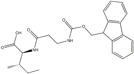 FMOC-Β-丙氨酸-异亮氨酸-OH 结构式