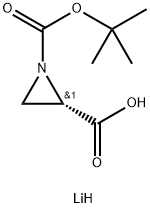 lithium (S)-1-(tert-butoxycarbonyl)aziridine-2-carboxylate 结构式