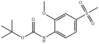 N-BOC-2-甲氧基-4-(甲砜基)苯胺 结构式