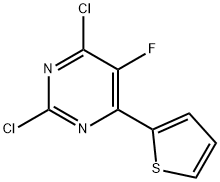 1,4-二氯-5-氟-6-(噻吩-2-基)嘧啶 结构式