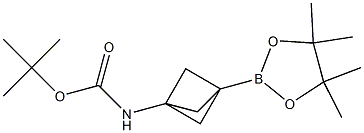 (3-(4,4,5,5-四甲基-1,3,2-二氧硼杂环戊烷-2-基)双环[1.1.1]戊-1-基)氨基甲酸叔丁酯 结构式